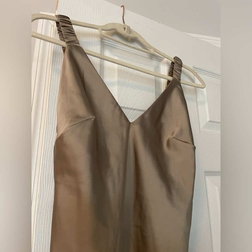 a new day Tan Satin Garment